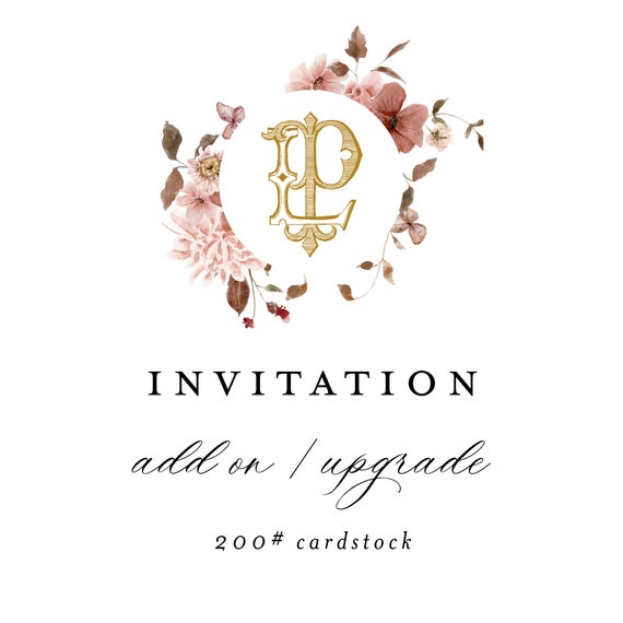 upgrade to 200# cardstock for invitation order (add on item)