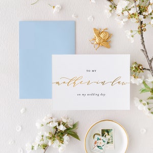 à ma belle-mère pour ma carte de mariage / carte personnalisée le jour du mariage / carte de remerciement / belle-mère