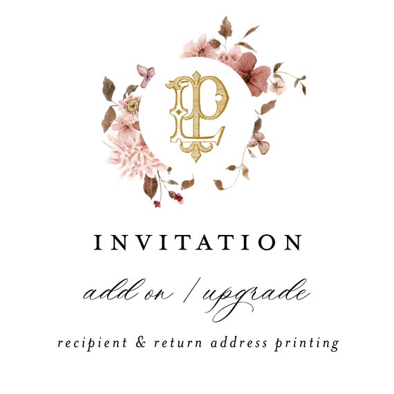 upgrade to address printing on invitation envelope (add on to invitation order)