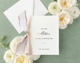 to my mother on my wedding day / personalized wedding day card to mom / mother-in-law