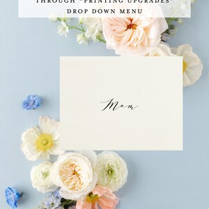 to my mother on my wedding day card / personalized day of wedding card / day of thank you card / mom / mother-in-law image 4