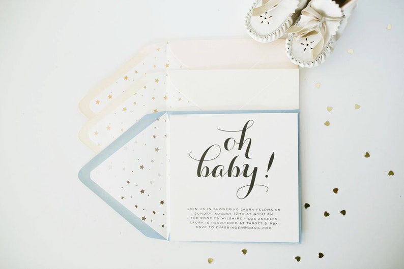 New Foil Stars Baby Shower Invitation Twinkle Stars Etsy New Foil Stars Baby Shower Invitation Twinkle Stars Etsy