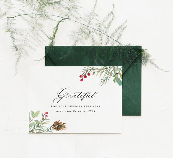 personalized corporate christmas cards / company holiday cards / company logo