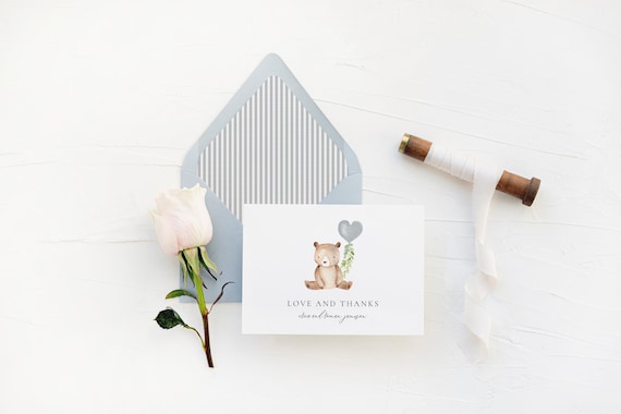 personalized baby shower thank you cards / baby thank you cards