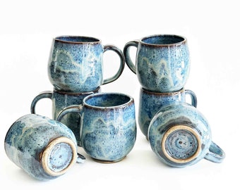 Blue Stoneware Mug, Ceramic Coffee Mug, Pottery Coffee Mug, Pottery Mug Handmade, Handmade Coffee Mug, Coffee Cup, Great Gift