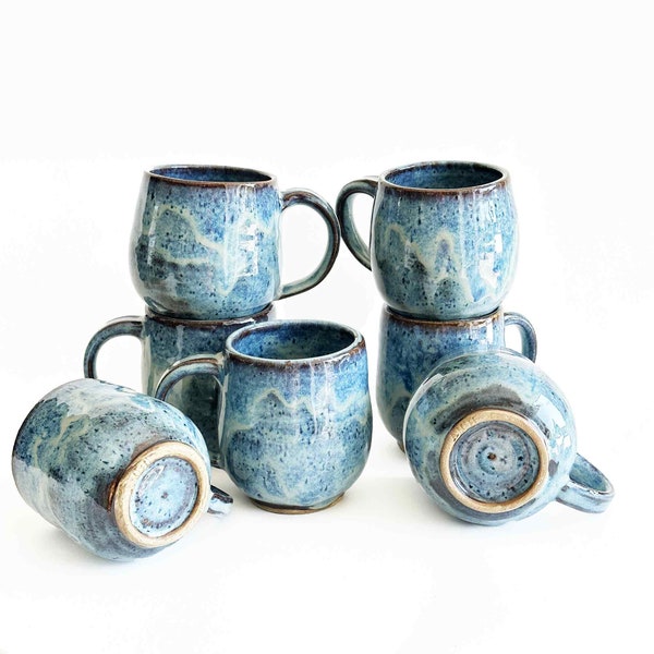 Blue Stoneware Mug, Ceramic Coffee Mug, Pottery Coffee Mug, Pottery Mug Handmade, Handmade Coffee Mug, Coffee Cup, Great Gift