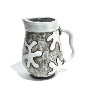 Handmade Stoneware Pitcher: Wheel-Thrown Ceramic Water Jug