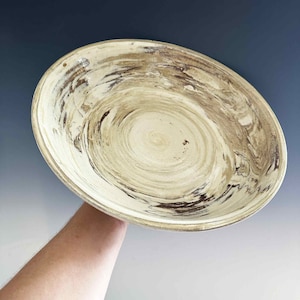 Large Ceramic Serving Bowl: Wheel-Thrown Stoneware Pottery