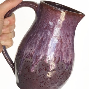 Purple Pitcher Set, Handmade Ceramic Pitchers, Wheel-thrown Stoneware Pitchers, Water Pitcher and Creamer Pitcher image 8