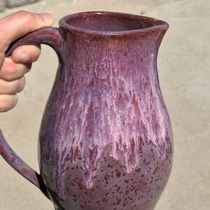 Purple Pitcher Set, Handmade Ceramic Pitchers, Wheel-thrown Stoneware Pitchers, Water Pitcher and Creamer Pitcher image 7