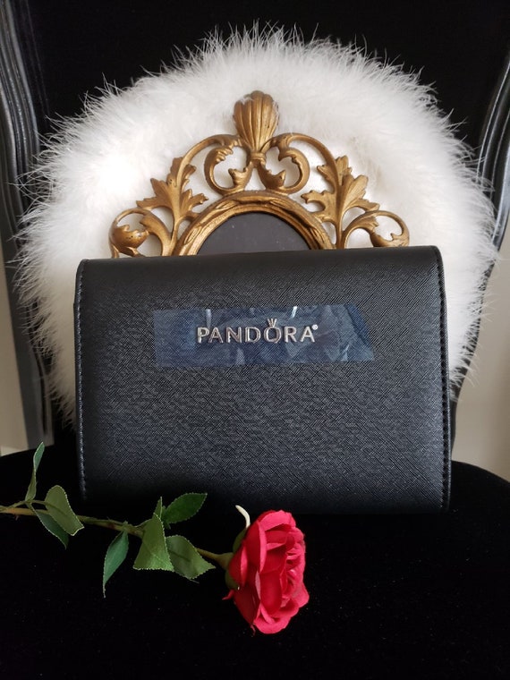 Authentic Pandora Black Vinyl Clutch Ltd Edn House Charms Bracelets Compact Storage Magnetic Closure Travel or Home Storage Wear as Bag Etsy Ireland