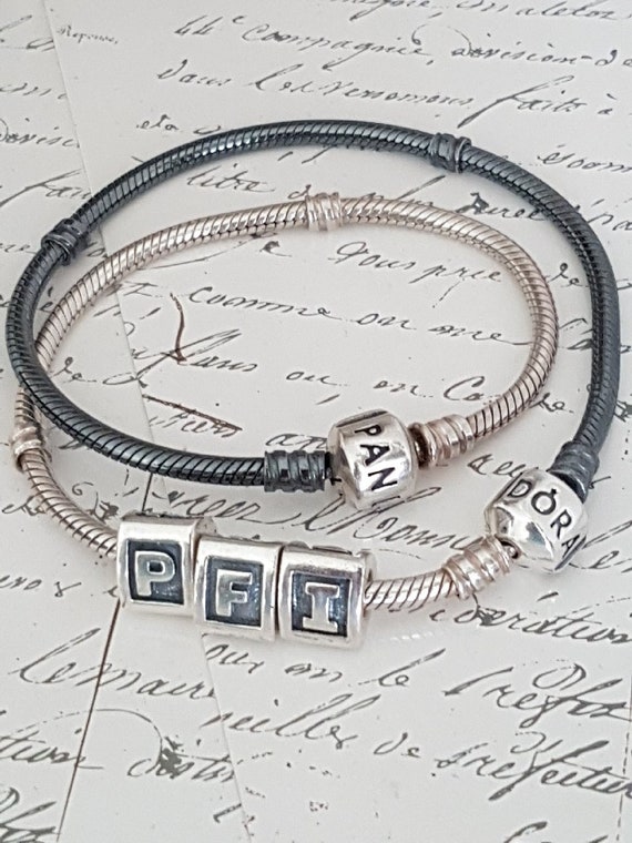 Authentic Pandora Alphabet Block Letter Initial Charm Sterling Silver Oxidized Unisex Hallmarked S925 ALE RETIRED NWOT Item 790323F Etsy
