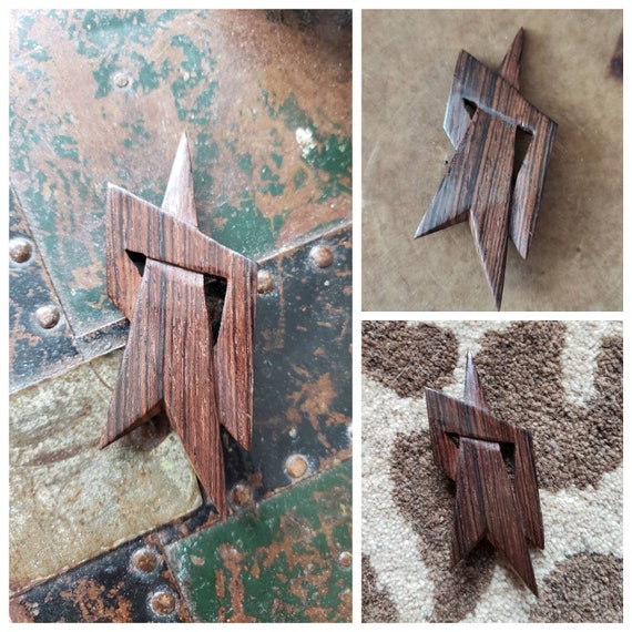 Mid Century Vintage Palisander Wood Arrow Design … - image 10