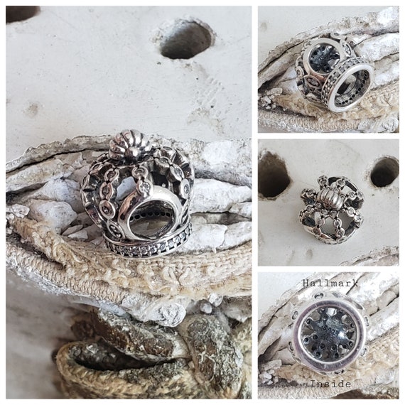 Authentic Pandora Fairytale Openwork Crown Clear CZ Sterling