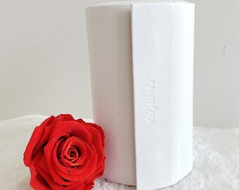 Authentic Pandora Jewelry Roll Travel Case Colour Fresh White Criss Cross Skin Embossed Limited Edition NIB Protect Pandora Pieces Compact