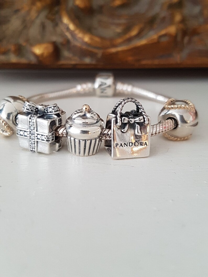 Authentic Pandora Bag Charm Sterling Silver Engraved Pandora Etsy