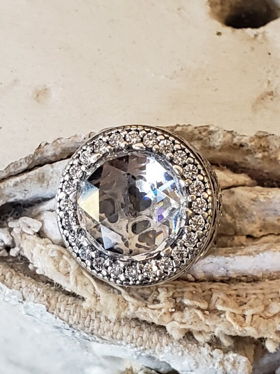 Pandora ring radiant 2024 hearts sterling silver