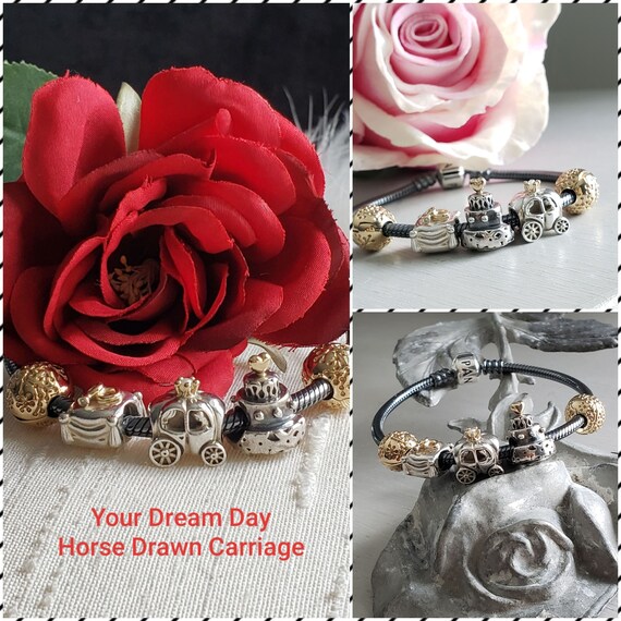 パンドラ　pandora royal carriage charm 14k RETIRED Pandora X Disney Silver, 14k Gold & CZ Cinderella