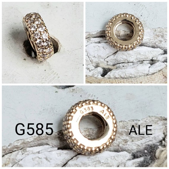 Authentic Pandora Gold Pave Inspiration Spacer 14K Gold Clear CZ Hallmarked  G585 ALE Item 750835CZ NWOT Retired/ Anniversary Collectible -  Sweden