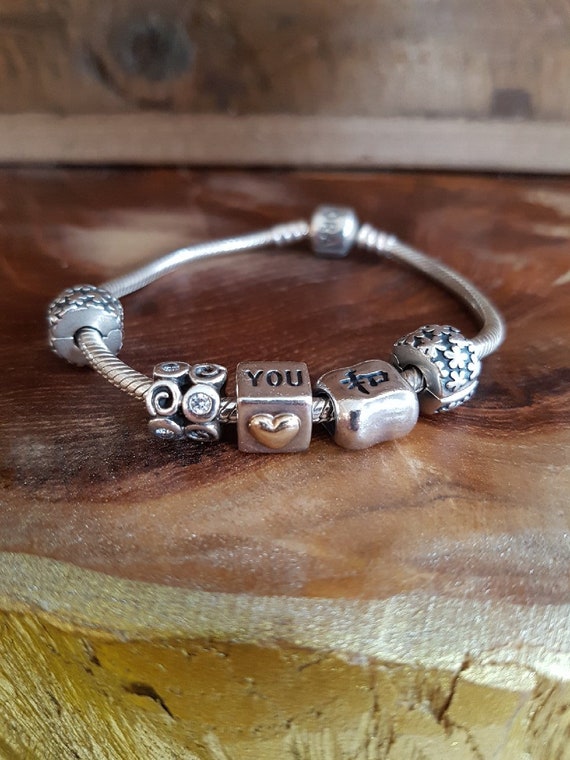 Voetzool Oorlogszuchtig globaal Authentic Pandora I Love You Charm Sterling With 14k Gold - Etsy