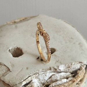 Authentic Pandora Sparkling Bow 14k Gold CZ Hallmarked G585 ALE 54