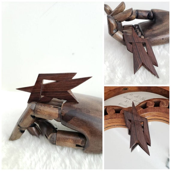 Mid Century Vintage Palisander Wood Arrow Design … - image 8