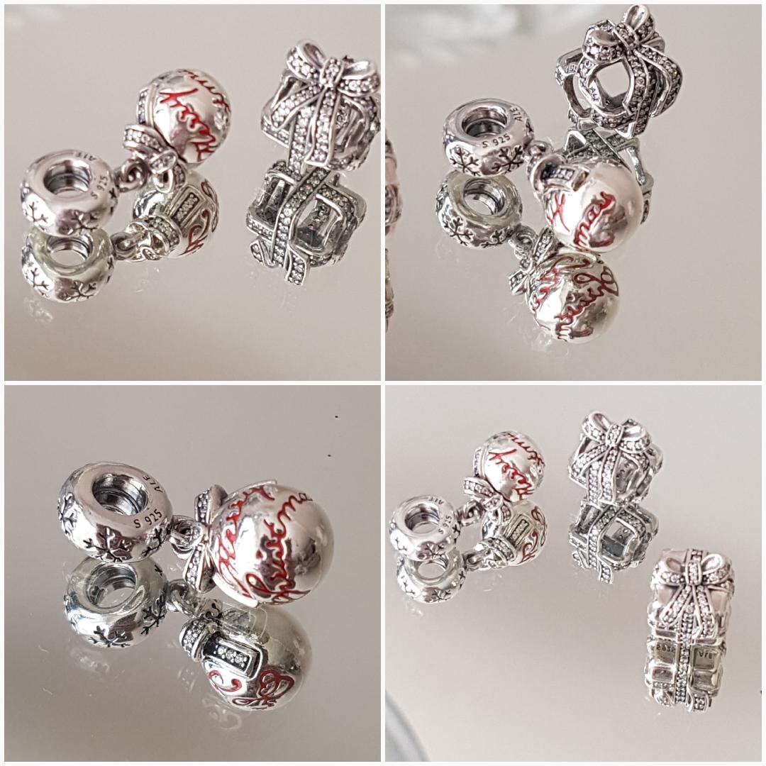 Authentic Pandora Merry Christmas Dangle Bauble Charm Sterling Etsy