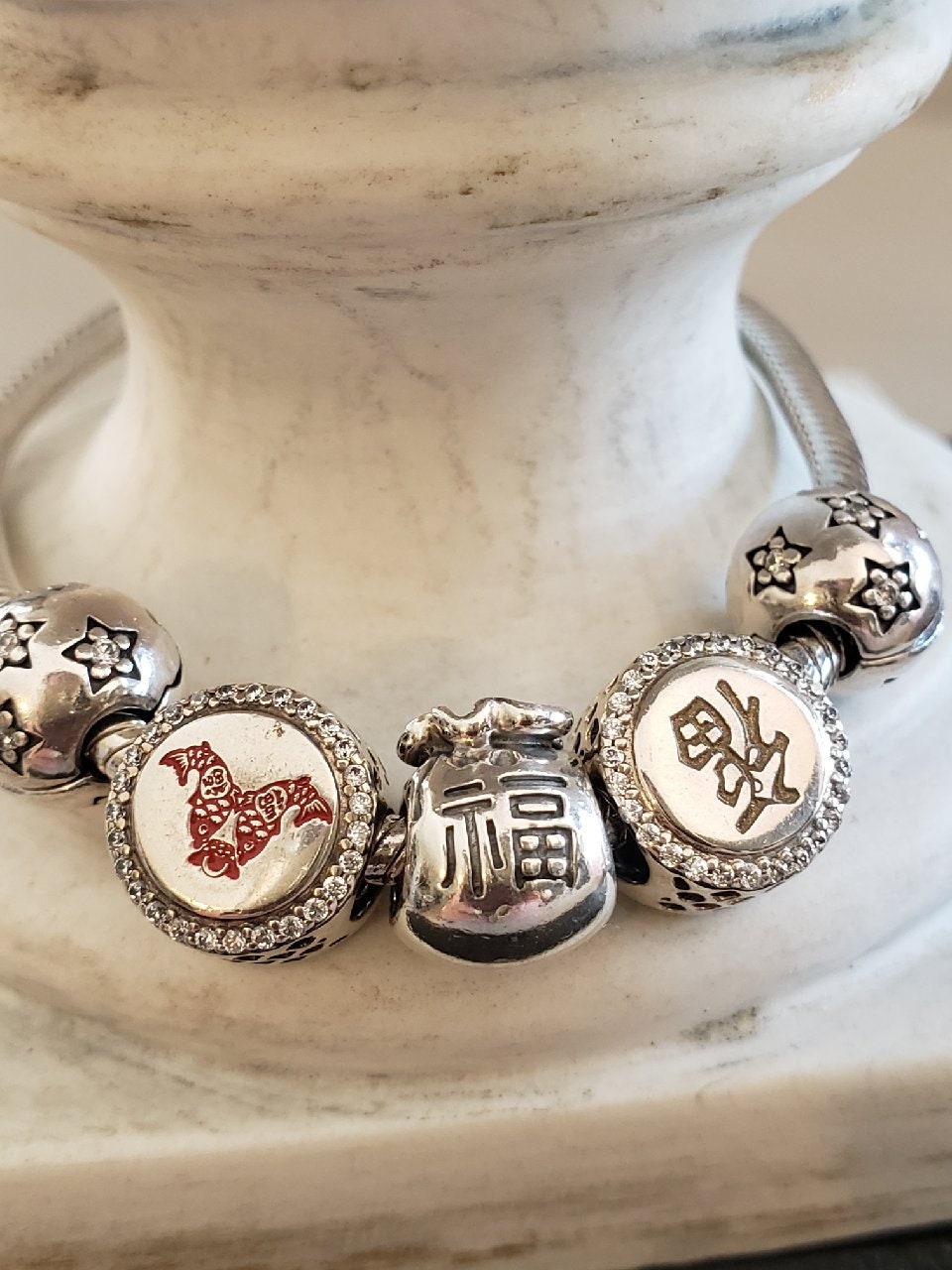 レア Pandora models PAN 1 SILVER BULLET Retired Pandora Swirling Droplets Ring :: Ring Stories
