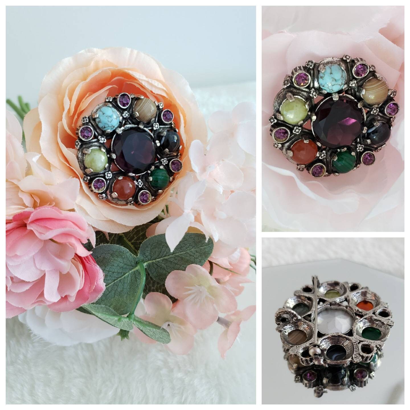 Vintage Miracle Celtic Brooch Pendant Combo Multi-color - Etsy ...