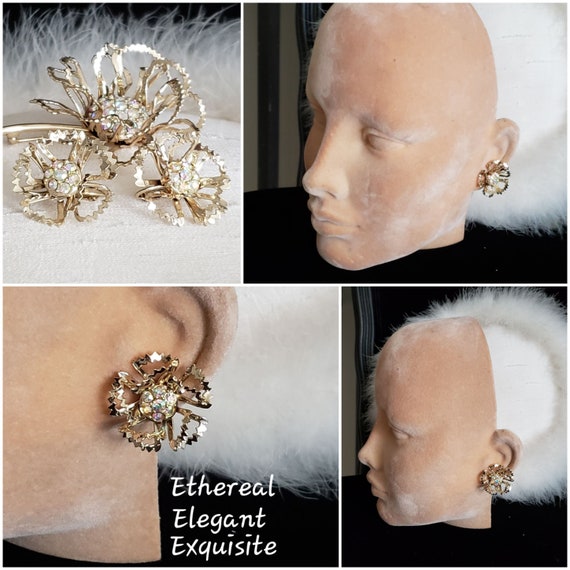 Stunning Vintage Sarah Coventry Brooch Earring Se… - image 7