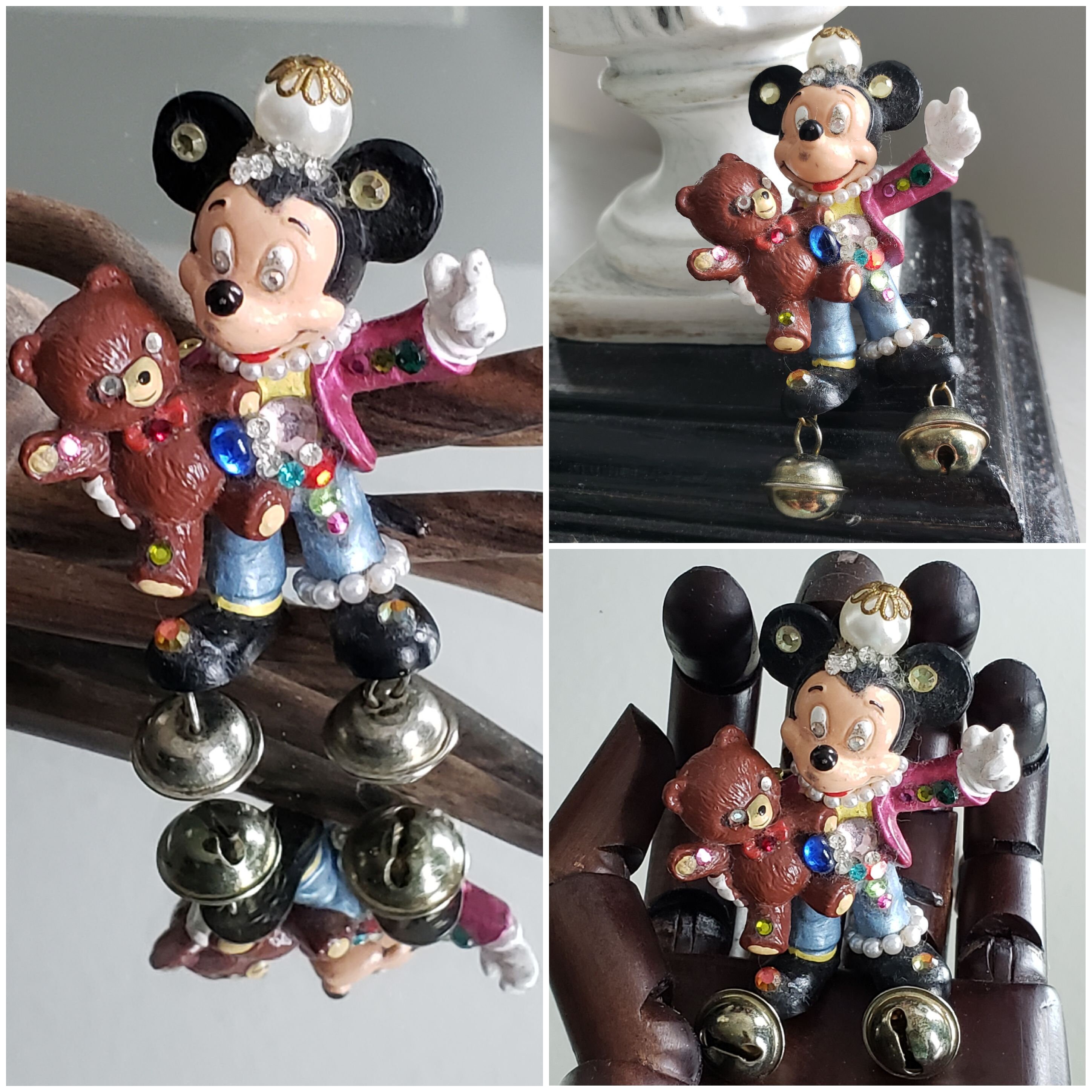 Disney Mickey Maus Broschen viele strass Neu 