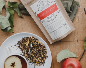 Harvest Apple Tea W/Apples, Sunflower Petals, Nettle Leaf | ORGANIC |  Loose Leaf Blend