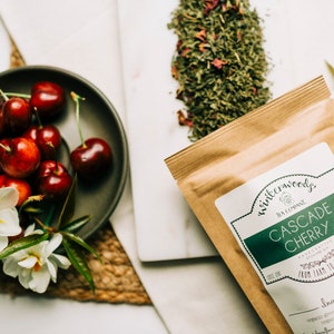 Organic Cherry Green Tea | Winterwoods Loose Leaf Blend
