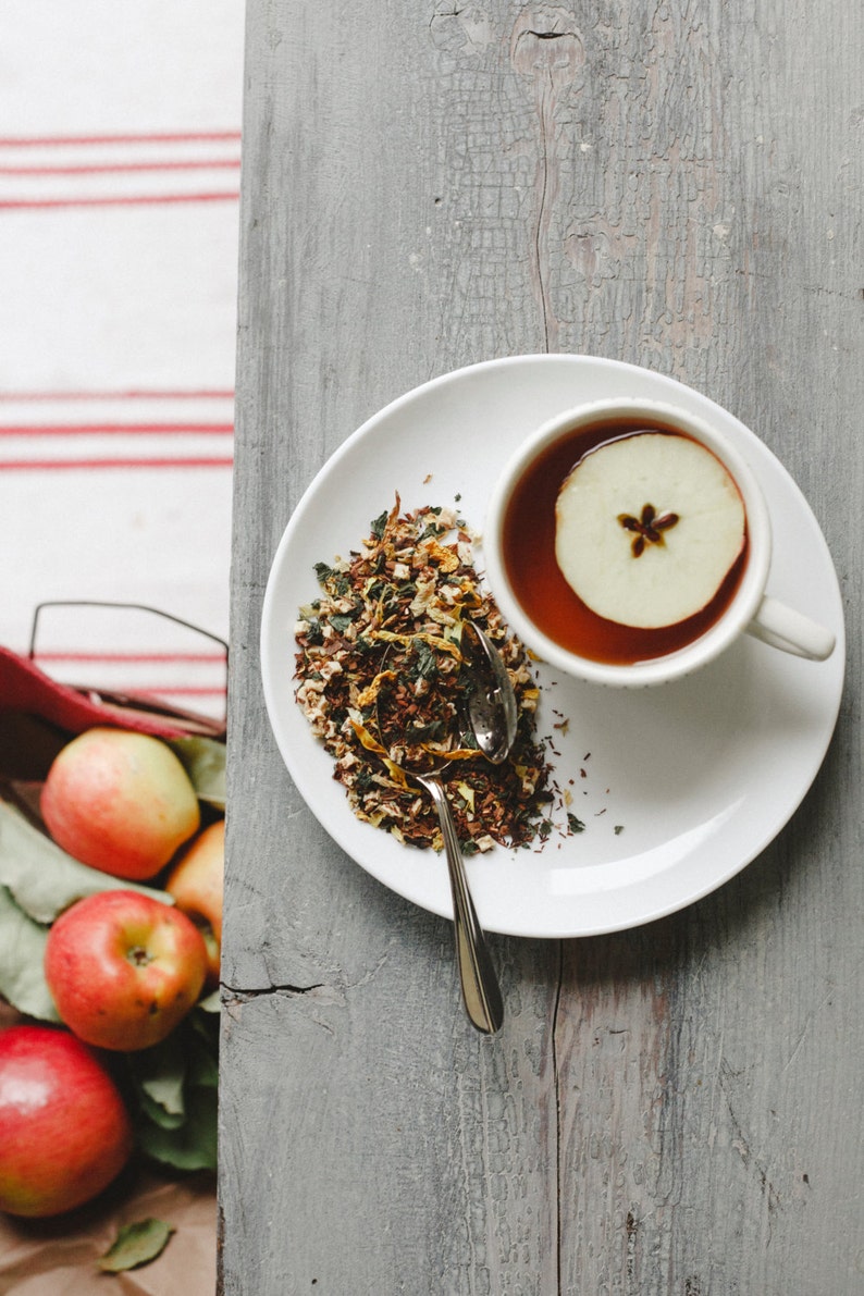 Harvest Apple Tea W/Apples, Sunflower Petals, Nettle Leaf ORGANIC Loose Leaf Blend zdjęcie 2