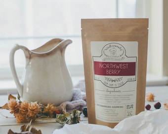 Northwest Berry Handcrafted Tea W/ Elderberries | ORGANIC | Herbal | Winterwoods Tea Company Loose Leaf Blend