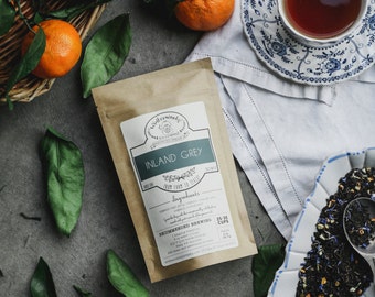 Inland Grey Tea | Earl Grey Black Tea | ORGANIC | Winterwoods Tea Company Loose Leaf Blend