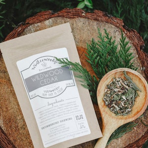 Wildwood Cedar Tea | ORGANIC  | PNW Gift Herbal | Winterwoods Tea Company Loose Leaf Blend