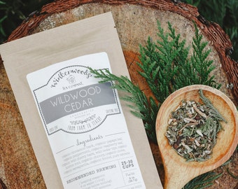 Wildwood Cedar Tea | ORGANIC  | PNW Gift Herbal | Winterwoods Tea Company Loose Leaf Blend