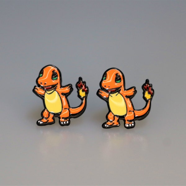 Charmander Earrings - pokemon earrings | pokemon jewelry | pokemon | pop culture jewelry | pop culture earrings | stud earring |  charmander