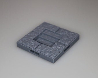 Floor Stairs Tile | RPG | Dungeons and Dragons | D&D | Dragon Lock | Dungeon Master | Terrain | Miniature | Minis | 3D Printed | Tabletop