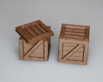 Crate Set | RPG | Dungeons and Dragons | D&D | Dragon Lock | Dungeon Master | Terrain | Miniature | Minis | 3D Printed | Tabletop Gamimg