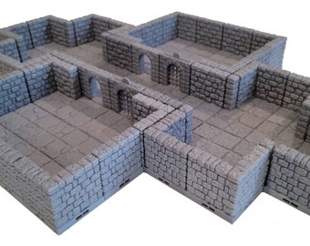 Dungeon Wall and Corner Tile Booster (Terrain Set 3) | RPG | Dungeons and Dragons | D&D | Dice | Pen and Paper | Dungeon Master | Tabletop