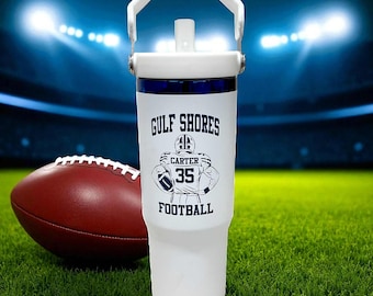 Personalized 30oz Insulated Tumbler, with Flip Straw  Laser Engraved