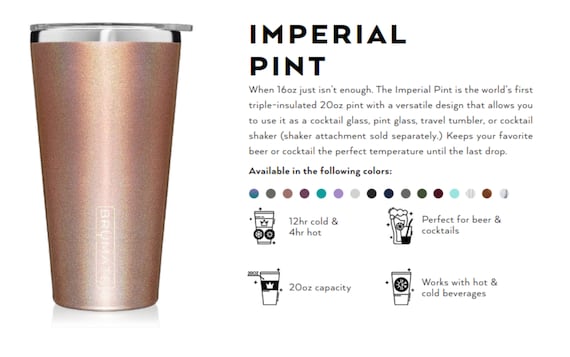 BruMate Imperial Pint stainless steel