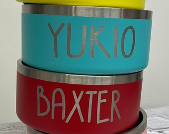 monogrammed dog bowls