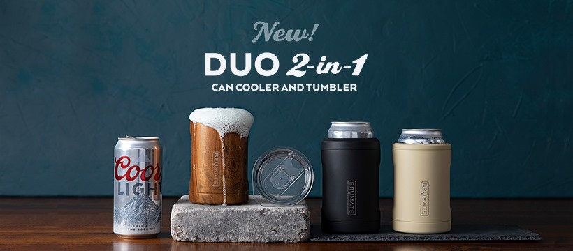 Monogram Brumate Duo 2-in-1 Can Cooler Laser Engraved, Personalized Brumate  Can Holder, 12 Oz Can Holder, Fits Coors Lite Cans, 