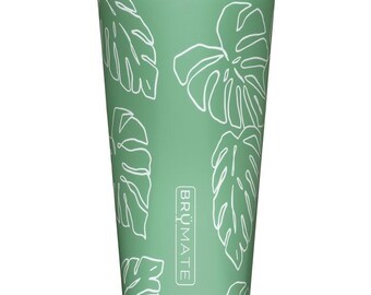 BruMate Imperial Pint Metallic Pink Leakproof Lid 20 oz Insulated Cup  Tumbler