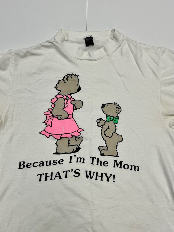 VINTAGE funny cute MOM t-shirt - size Medium - Be… - image 2