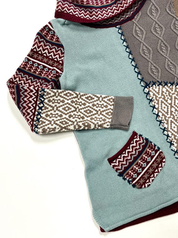 Patchwork Sweater - Paneled construction - Coldwa… - image 3