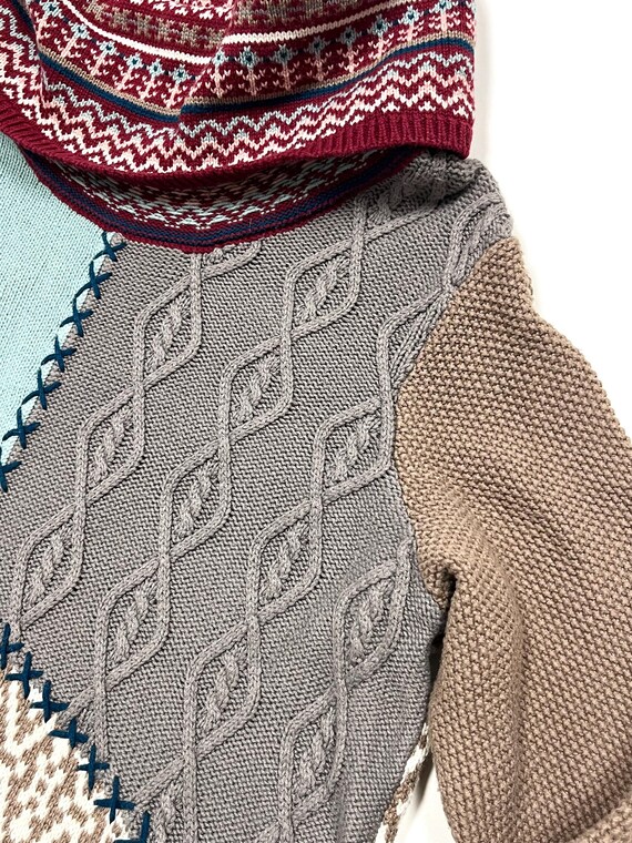 Patchwork Sweater - Paneled construction - Coldwa… - image 11